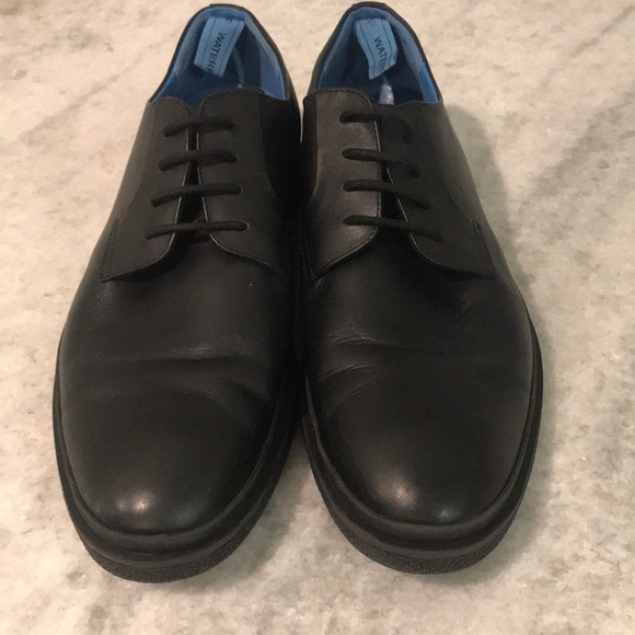 Calvin Klein Leather Shoes Mens 13 Black Waterproof Winslet Loafers Foam Insole - Picture 3 of 10